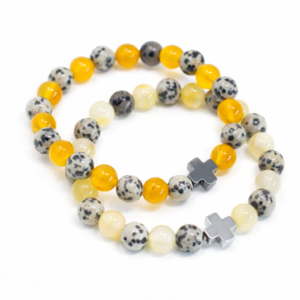 Dalmaatsia Jaspis & Kollane Ahhaat Sõprusekäevõrud