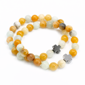 Amasoniit & Kollane Jaspis Sõprusekäevõrud